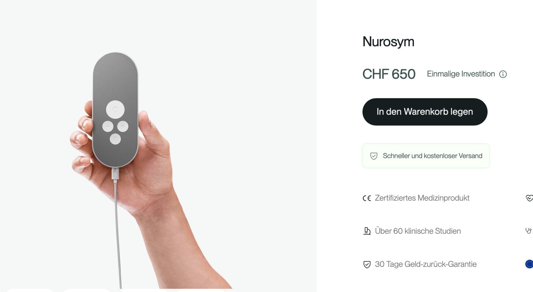 Attrezzature mediche: Nurosym, Neuromodulation, Vagusnerv-Stimulation – Nuovo (secondo la descrizione) da Zürich venduto da ellajga 1
