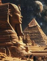 Malen nach Zahlen- Ägyptische Sphinx mit Pyramiden 40x50cm