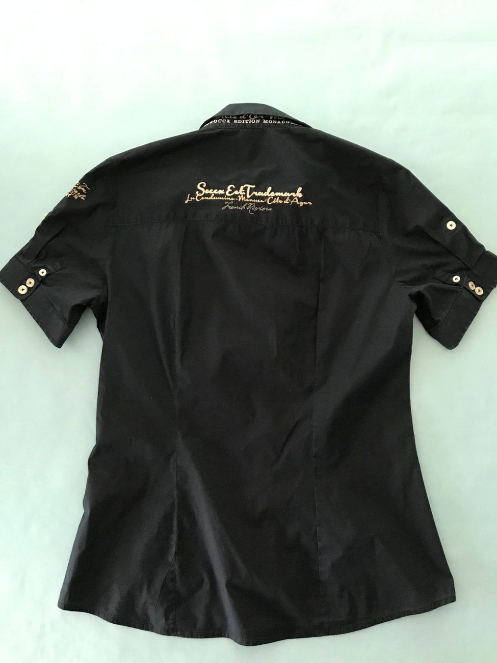 Soccx Camicette: SOCCX Black Kurzarm-Bluse Damen blau – Usato da Langnau am Albis venduto da cre_tr6k 1