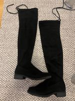 Schwarze Overknee Stiefel, Gr. 39
