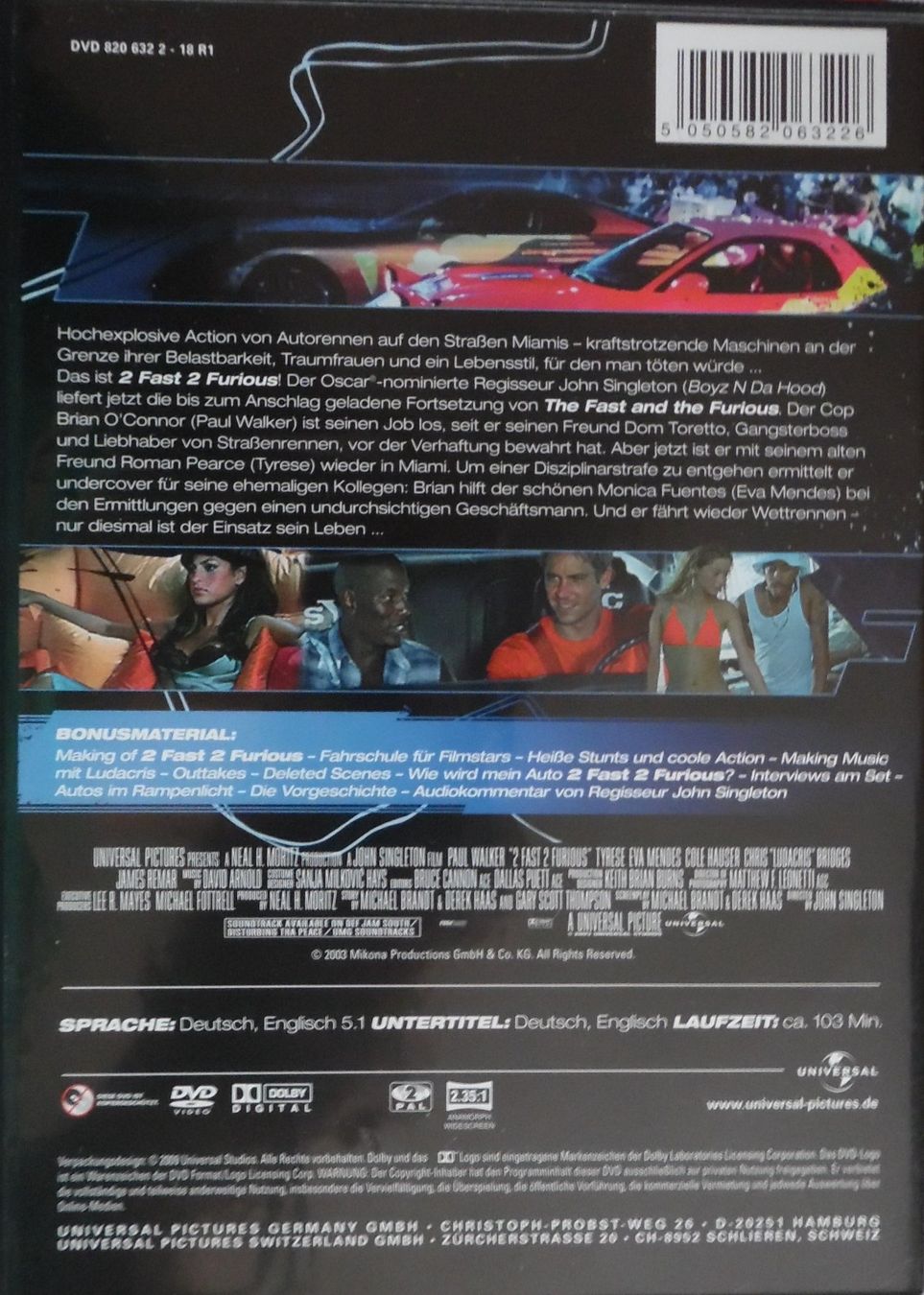 Alle DVDs: 2Fast 2Furious – Gebraucht aus Bellinzona von Luna093 2