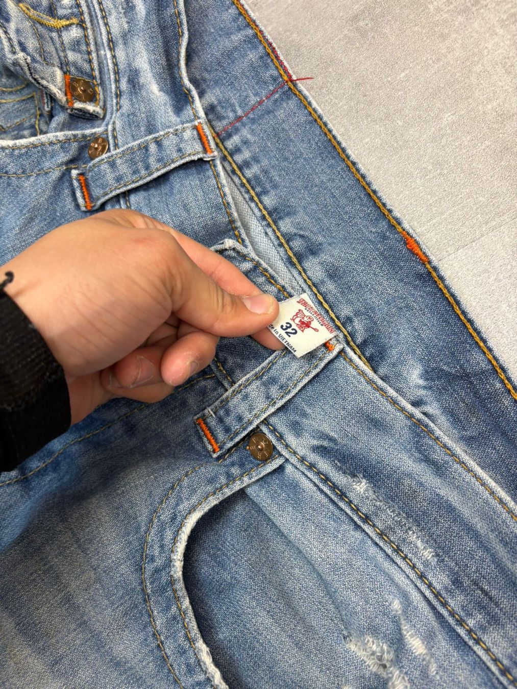 True Religion Jeans: True Religion Straight Jeans - Grösse L/32 – Usato da Werdenberg venduto da hase.vintage 3