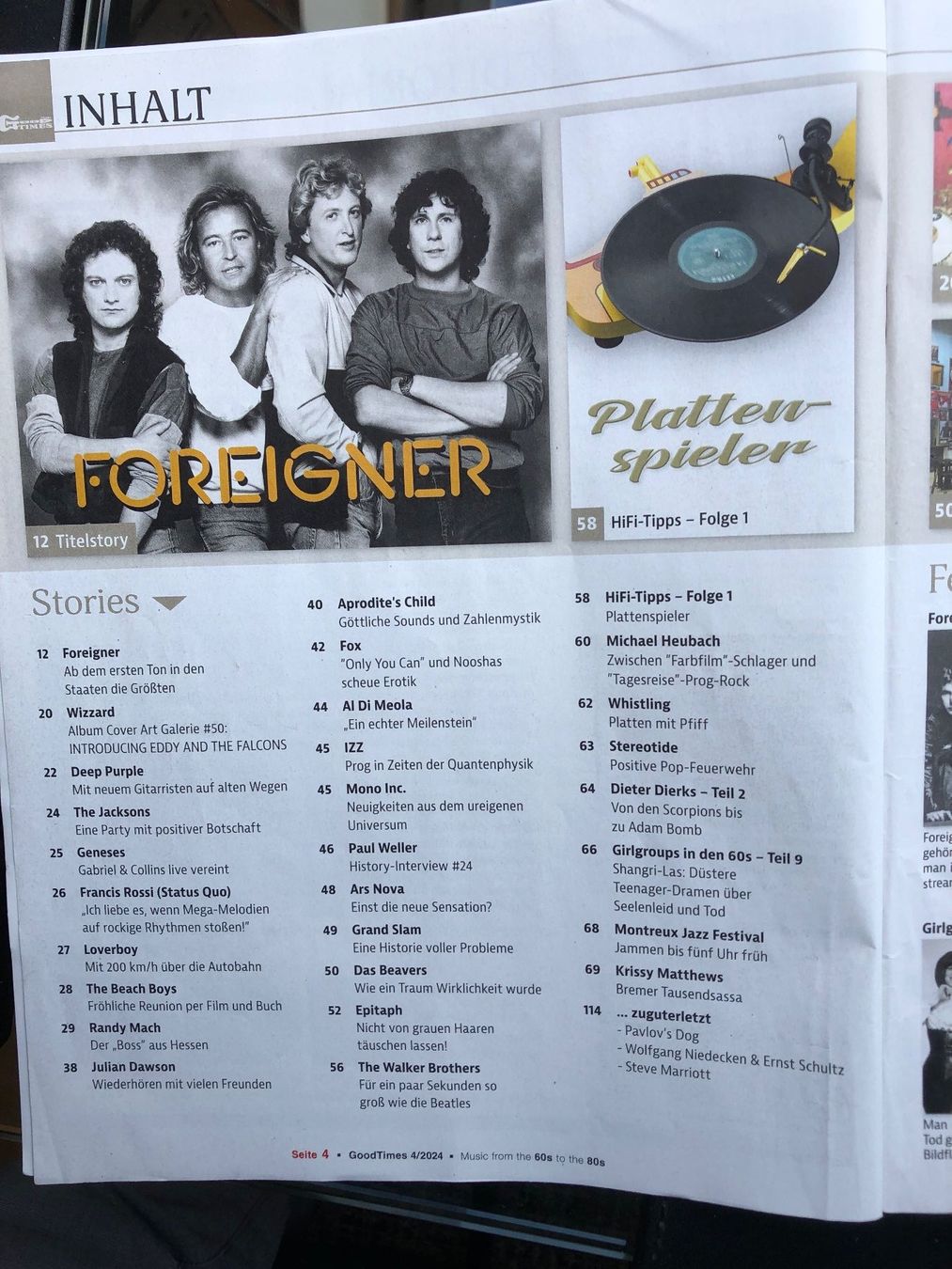 Revues & Magazines: FOREIGNER – D'occasion à Aeschi SO par Stones55 1