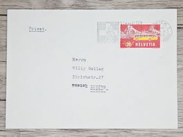 CL01 Enveloppe + Timbre Suisse 1954