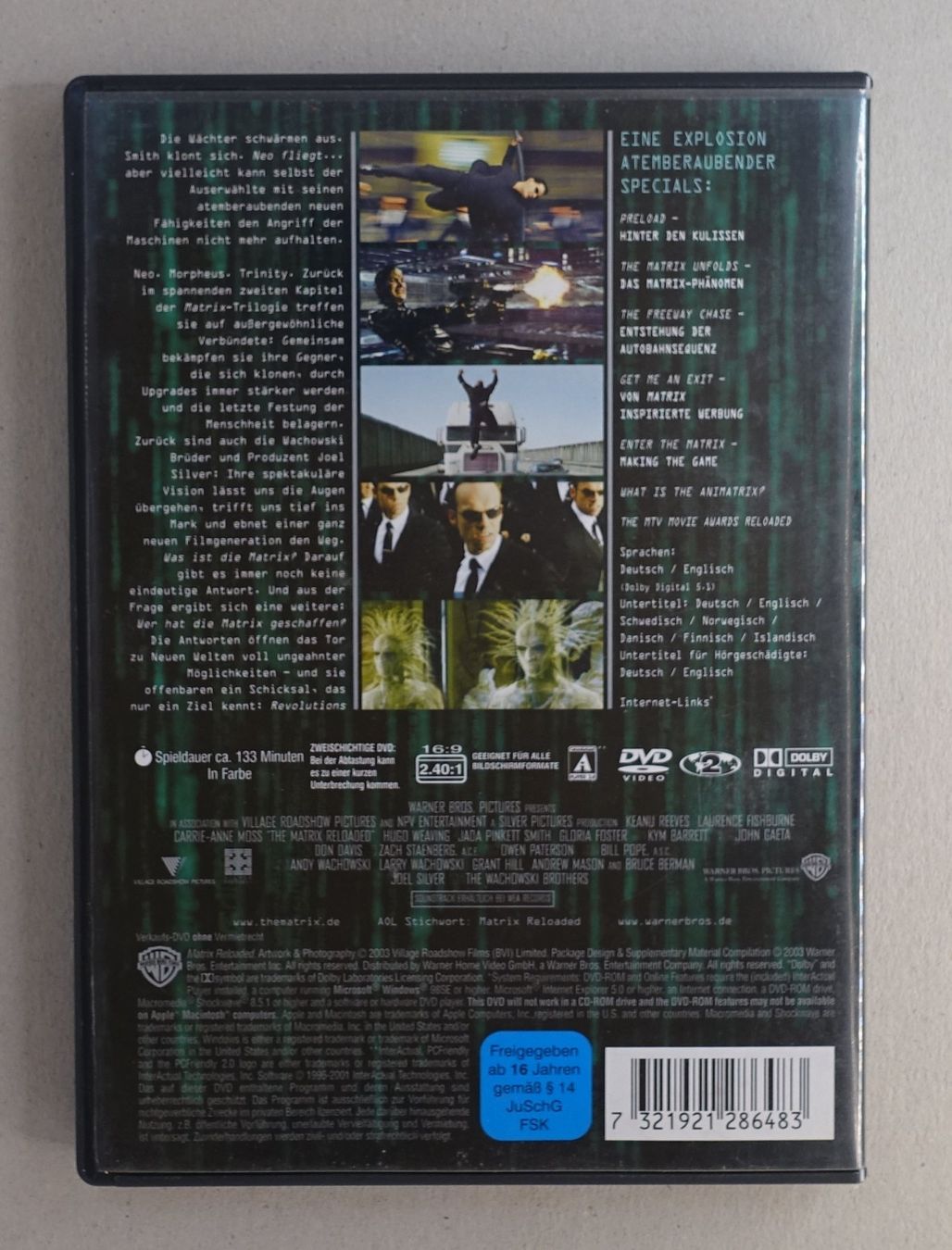 Alle DVDs: Matrix Reloaded (2 Disc Edition) – Gebraucht aus Sessa von fraenklishop 1