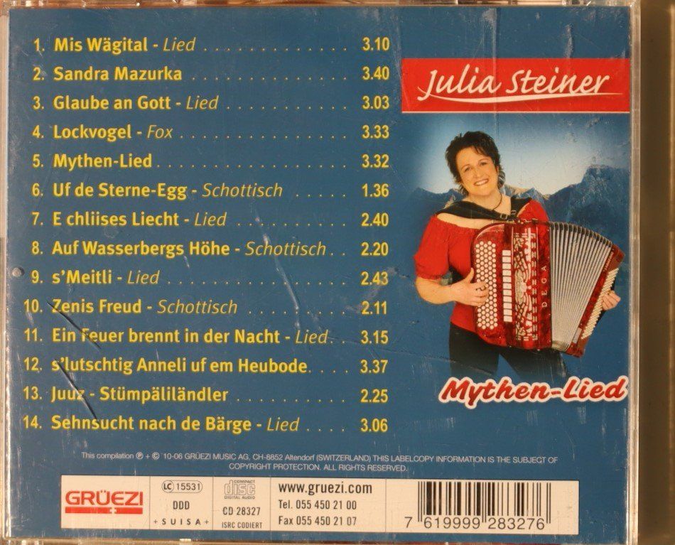CD: Julia Steiner – Mythen-Lied – Usato da Luzern venduto da CONTENTI 2