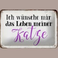 🔥 DAS LEBEN MEINER KATZE Blechschild 🎀 12x18cm OVP🔥