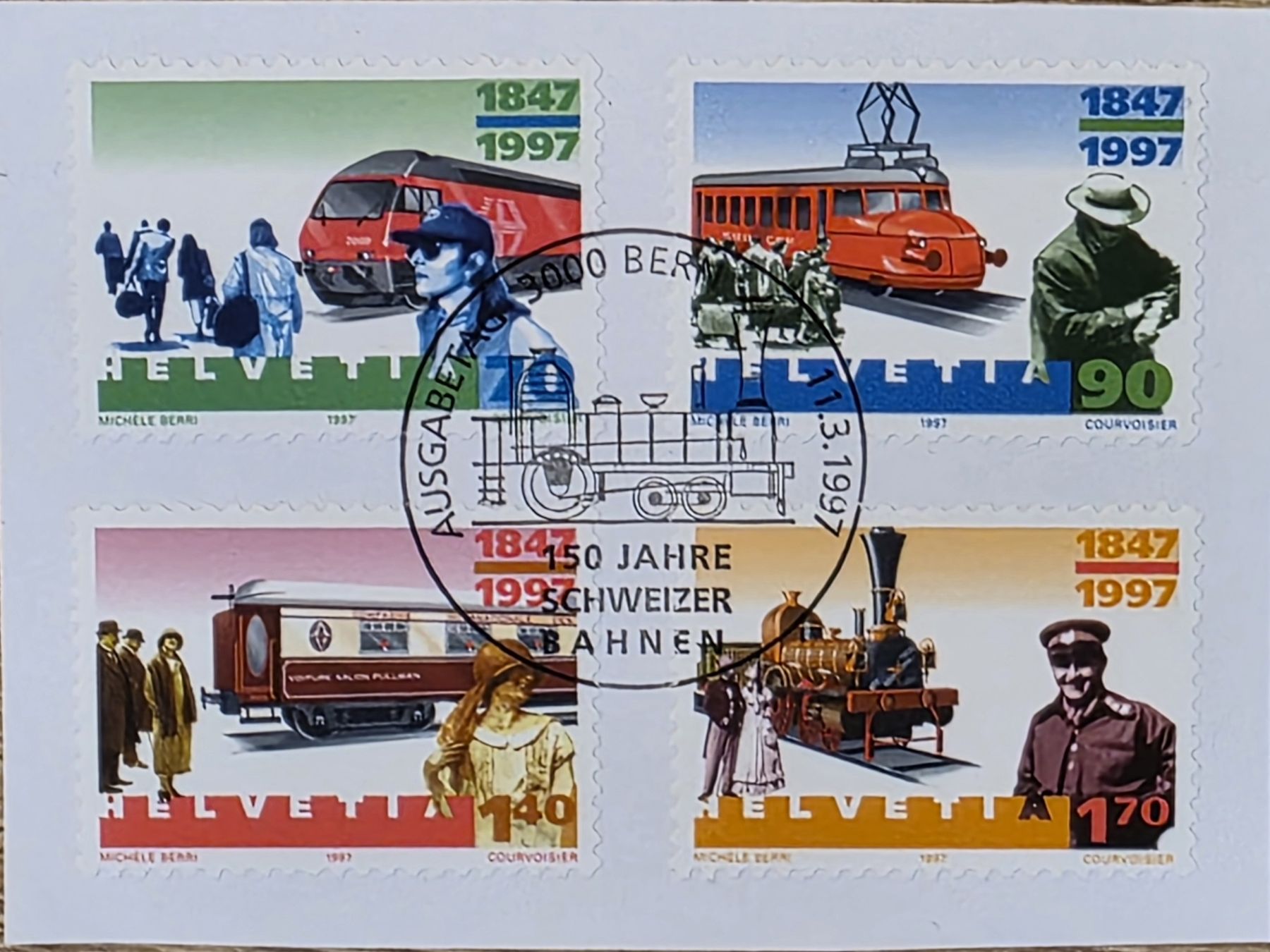 Alle Briefmarken: Foglio Ferrovie Svizzere 1997 – Gebraucht aus Rohrbach von lod_m58r