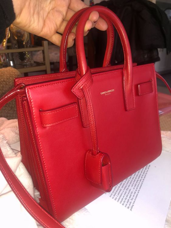 YSL Yves Saint Laurent Sac De Jour Rot Rouge Red Nano (Gebraucht) in ...