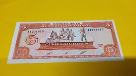 5 Gourdes Haiti 1989, Seltenes Sammlerstück, Top