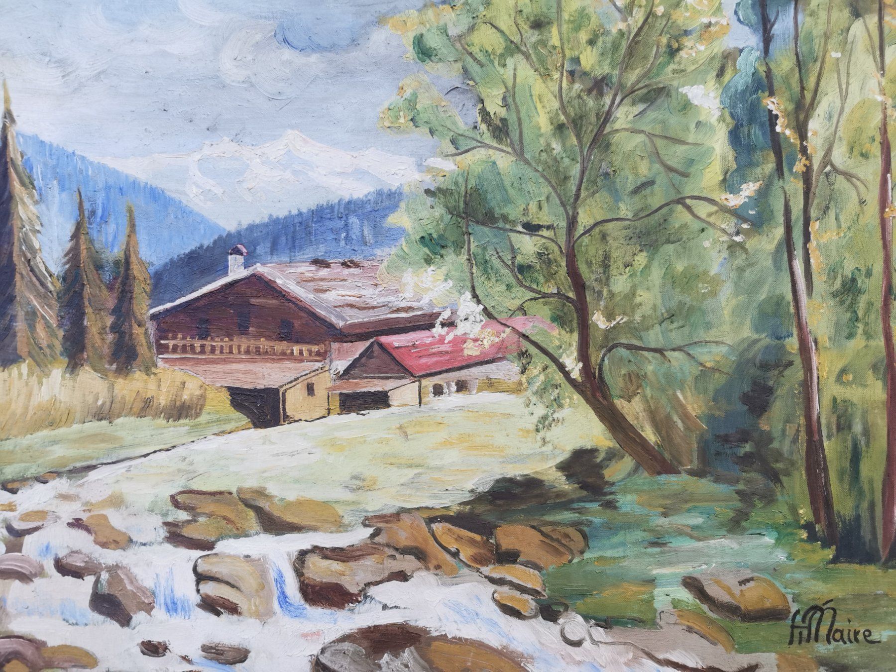 Dipinti: SIGNÉ MAIRE HUILE SUR TOILE – Usato da Genève venduto da Qanil77 4