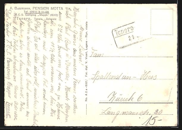 Cartes postales: Tenero, Ortsansicht mit T.C.S. Camping M – D'occasion à Berlin par bartko-reher 1