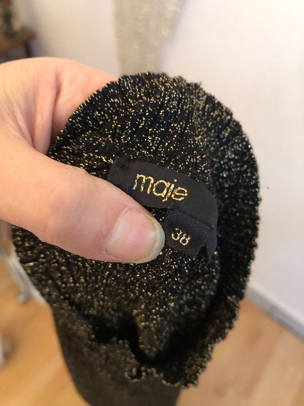 Maje Vestiti: robe Maje en lurex noir et doré – Usato da Lausanne venduto da emm_sc77 3
