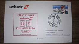 Swissair Philadelphia - Zürich 06.08.1990