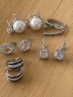 Luxus Elegante Ohrstecker Ohrschmuck  Farbe: Silber 5 st.
