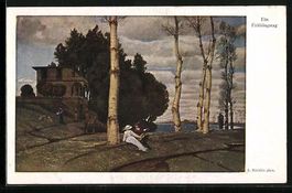 Arnold Böcklin: Ein Frühlingstag, Paar
