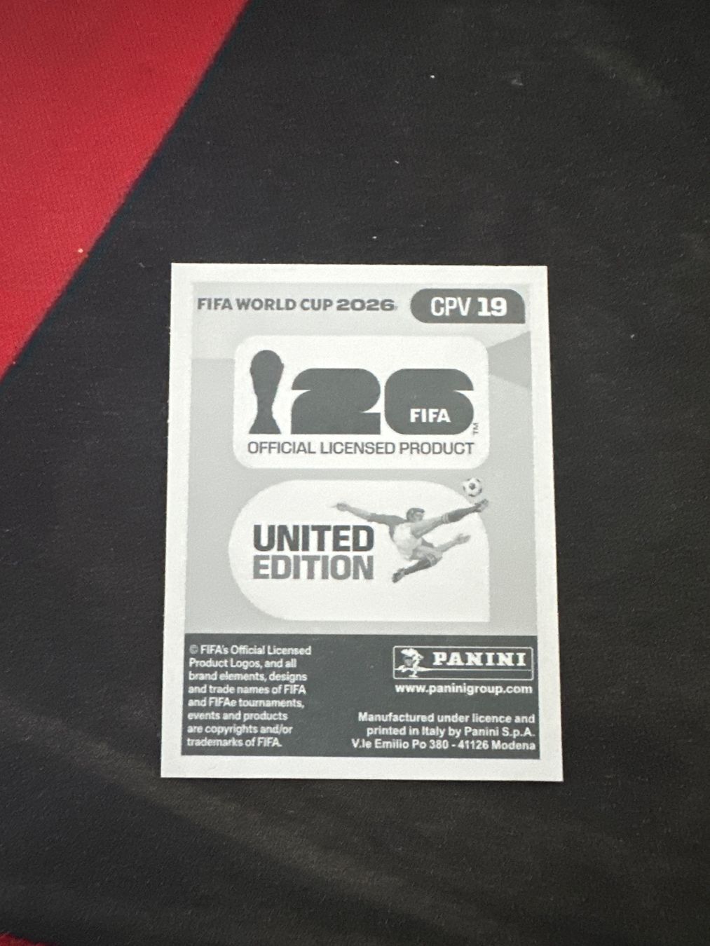Panini FIFA WM 2026 Sticker - CPV 19 (Gebraucht) in Sulz AG für CHF 1.5 ...