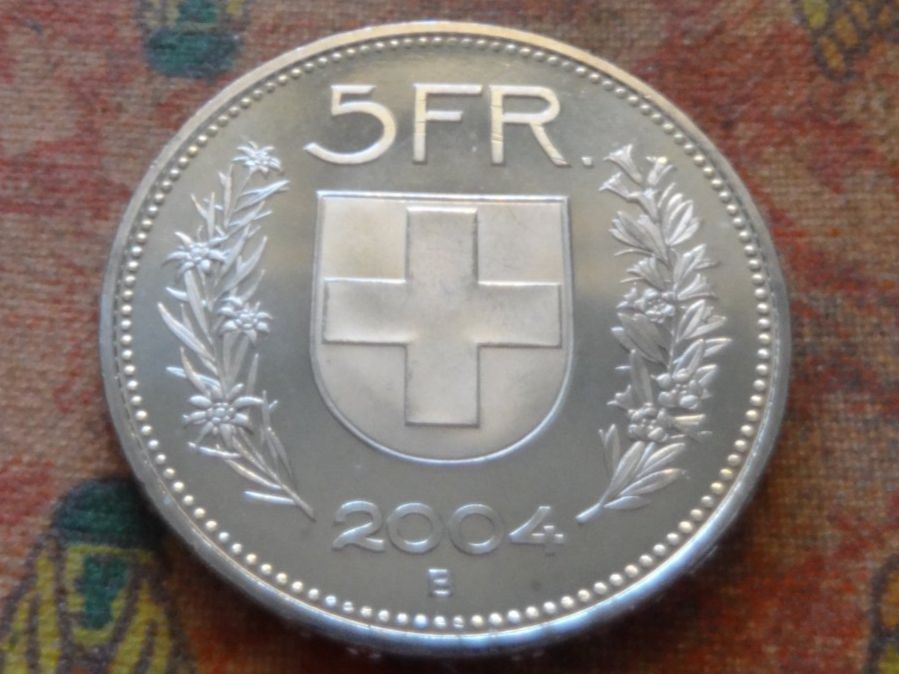 Tutti le monete: 5 Fr. 2004 – Usato da Romanel-sur-Lausanne venduto da Swift13