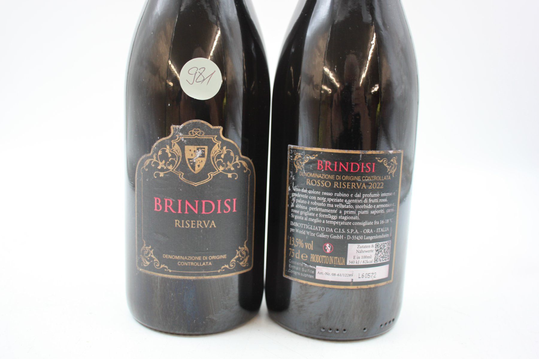 Vino: 5x BRINDISI Riserva DOC Rotwein (26071062Z) – Nuovo (secondo la descrizione) da Zürich venduto da fundsachenverkauf 1