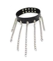NEUES Ketten - Halsband schwarz- silber - 220250