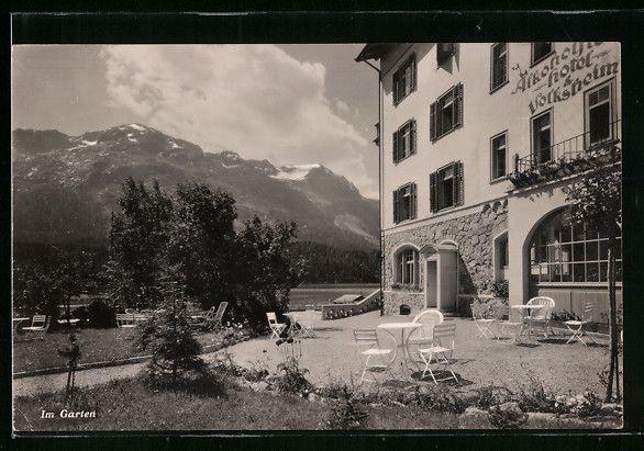 Cartoline postali: St. Moritz /Engadin, Alkoholfreies Hotel – Usato da Berlin venduto da bartko-reher