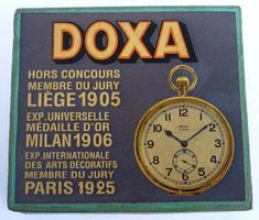 Doxa Taschenuhr Etui Box Uhrenbox Montre de Poche Gousset