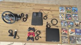 Console Sony PlayStation 3 avec volant et 15 jeux 