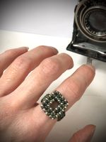 🟢 Modeschmuck-Ring NEU / Bague fantaisie neuve pièce unique