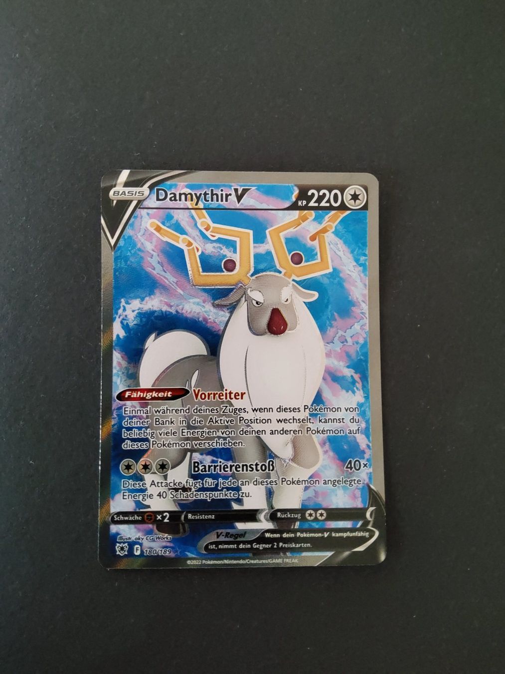 Pokémon Sammelbilder & Trading cards: Pokemon karte Damythir V 180/189 – Gebraucht aus Müllheim Dorf von Randy026