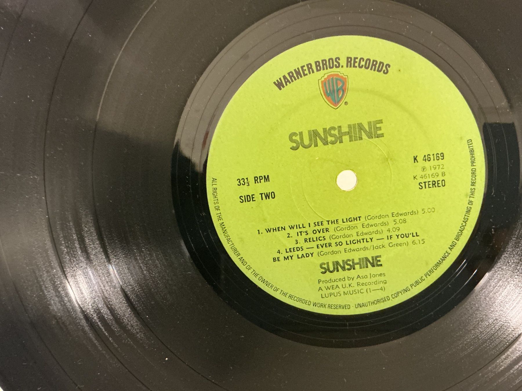 Schallplatten: Sunshine LP (VG+) – Gebraucht aus Winterthur von Tumko-Vinyl 2