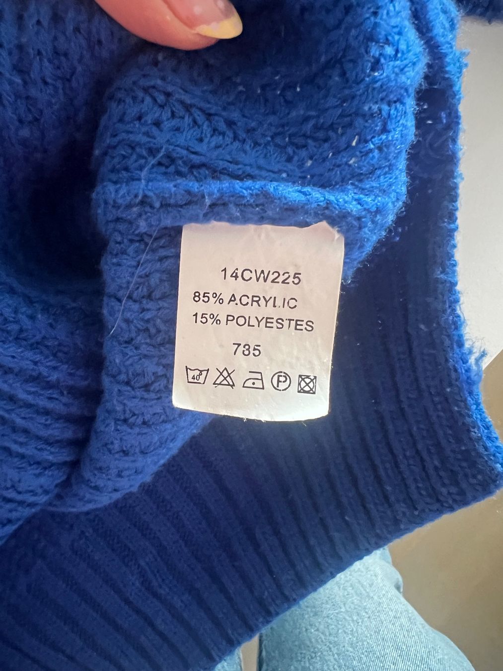 Maglioni & Felpe: Vintage Strickpullover Grobstrick – Royalblau – Usato da Lenzburg venduto da impulsive-buyer 2