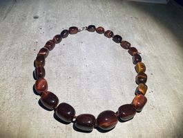 Tiger eye   Tigerauge Edelstein Halskette