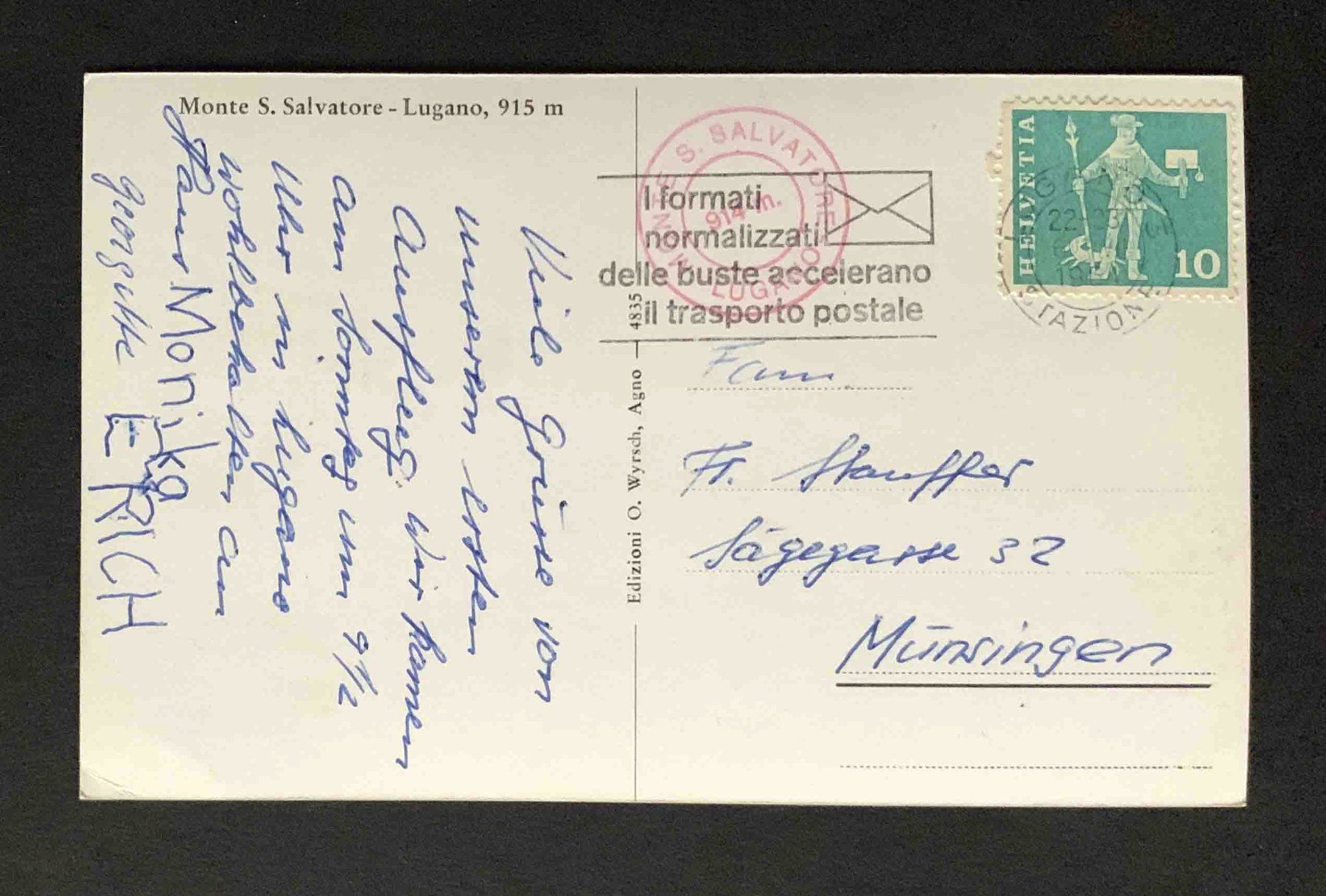 Cartoline postali: AK Monte S Salvatore Lugano – Usato da Goldau venduto da artelier1 1