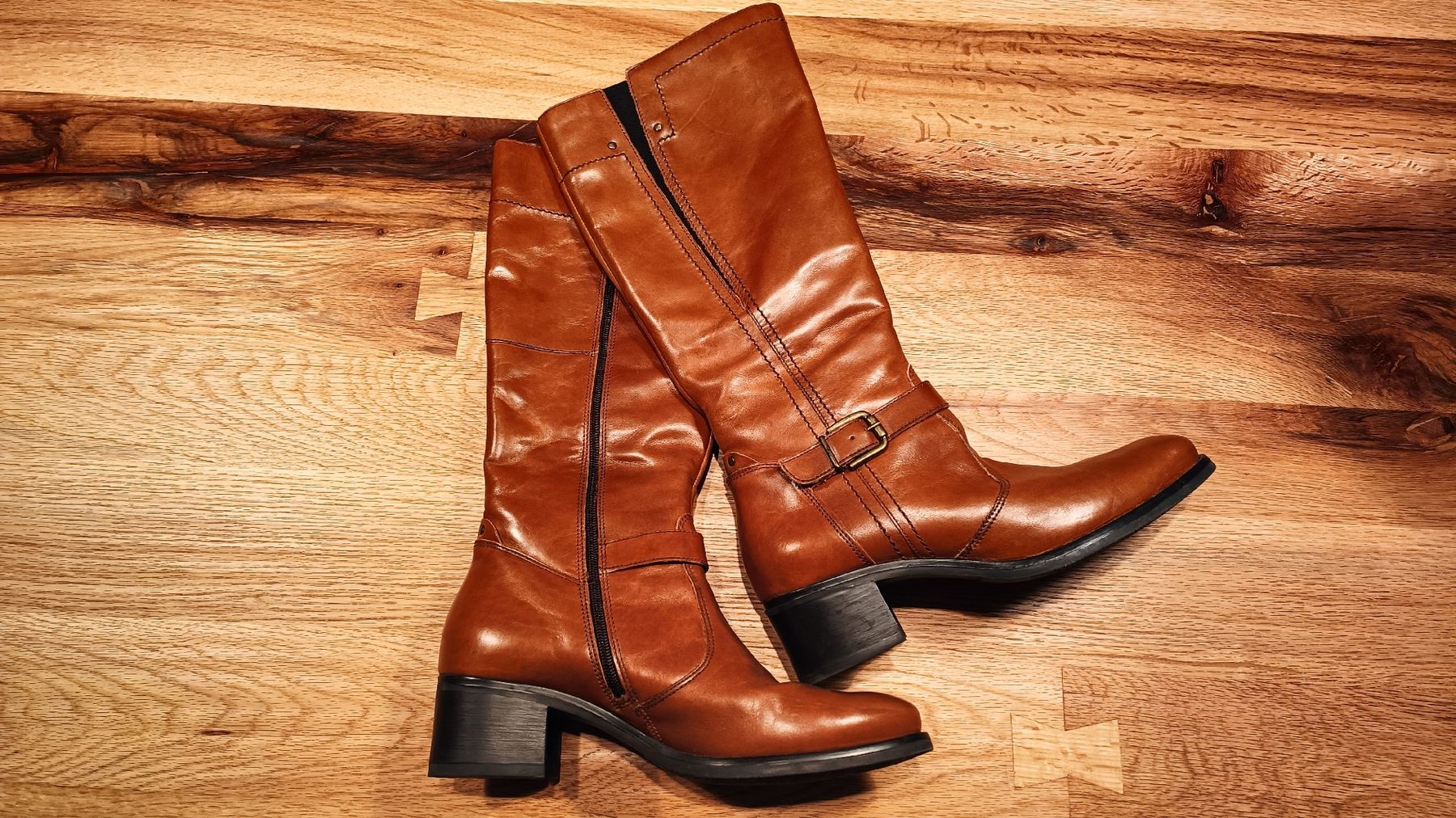 Damenschuhe: Leder Stiefel 38 braun – Gebraucht aus Villmergen von  2
