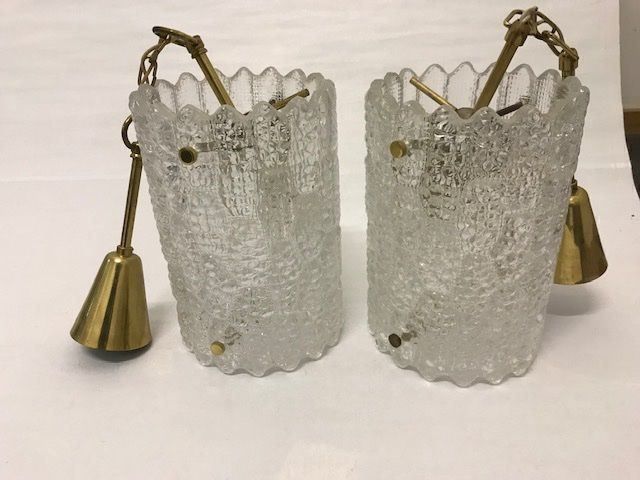 Lampade: schwere Glaslampe Hängelampe Pressglas 60er – Usato da Zürich venduto da gigimai67 6