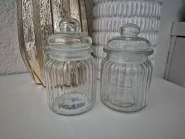 2 Stück 🍬🩷🍭 Bonbonière  Glas   shabby vintage landhaus