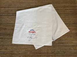 Origin. Stan Wawrinka Unterschrift signed Evian Frottiertuch