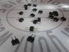 Stecker+Buchse 2PIN schwarz, 10 Paare