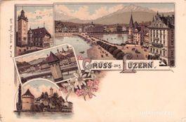Luzern // ca. 1900 Litho Gruss aus Luzern