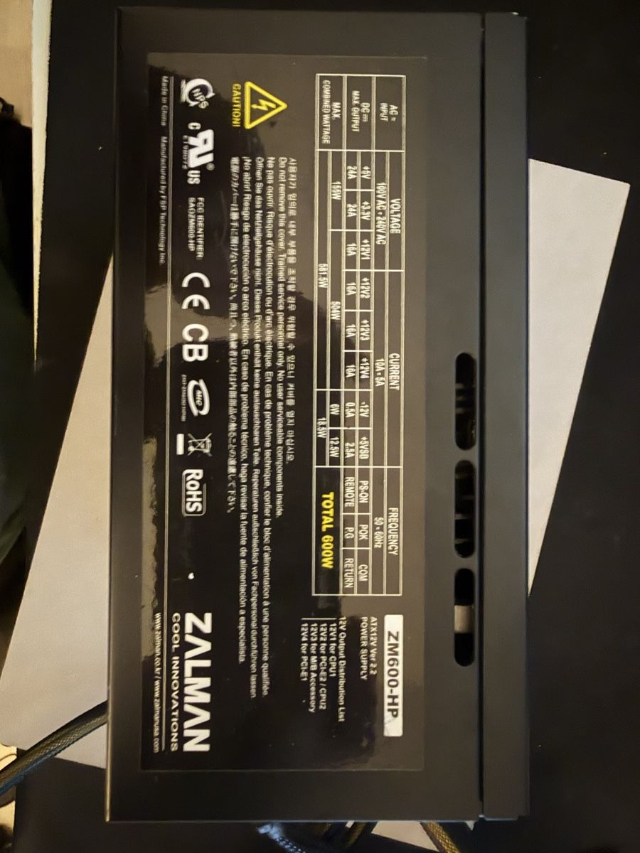 Elektronikbauteile: Zalman 600w Netzteil – Gebraucht aus Wikon von HighNo 3