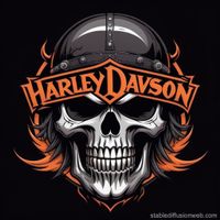 Cache-cou Harley Davidson crâne J063
