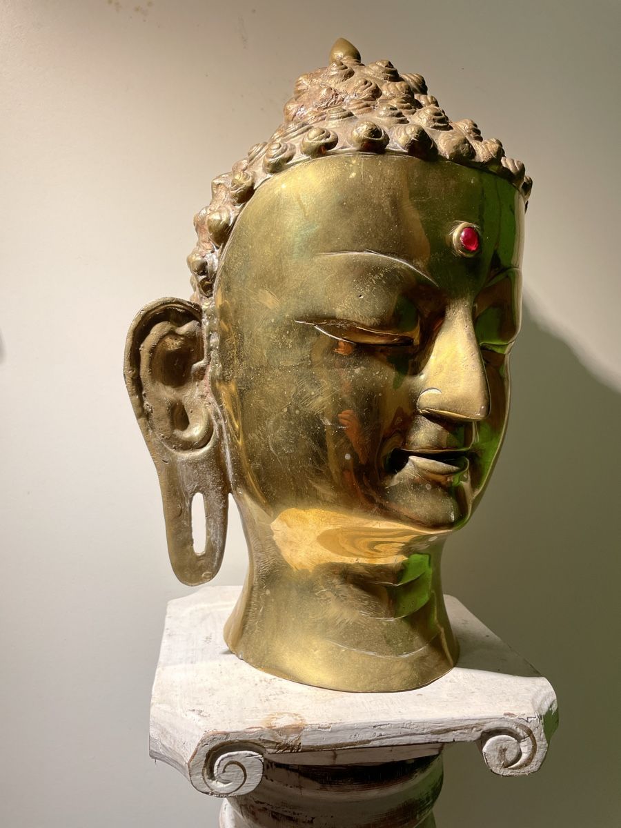 Skulpturen & Statuen: Buddha Kopf 40cm Messing / Asia Deko – Gebraucht aus Lenggenwil von Unique_ 9