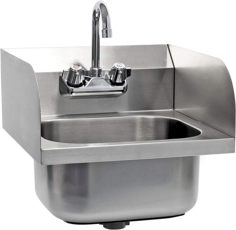 Davivy Edelstahl-Waschbecken 55x45 Cm Gold - Wandmontage Mit Pop-Up-Ablauf