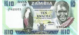 Zambia 10 Kwacha ND 1980-1988 P-26e UNZ