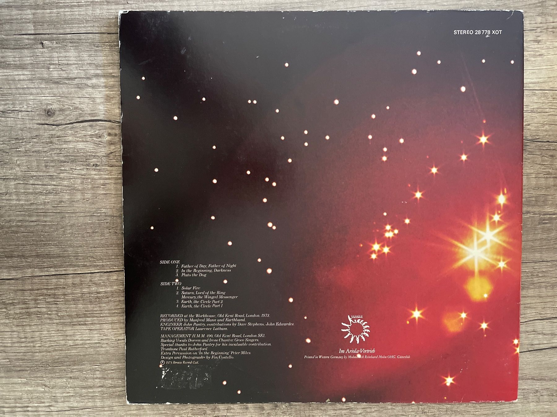 Dischi in vinile: A378/Manfred Mann's Earth Band - Solar Fire – Usato da Frutigen venduto da Philippe_jsp 1