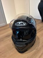 Motorradhelm HJC schwarz mit Sonnenvisier Grösse M (57/58)