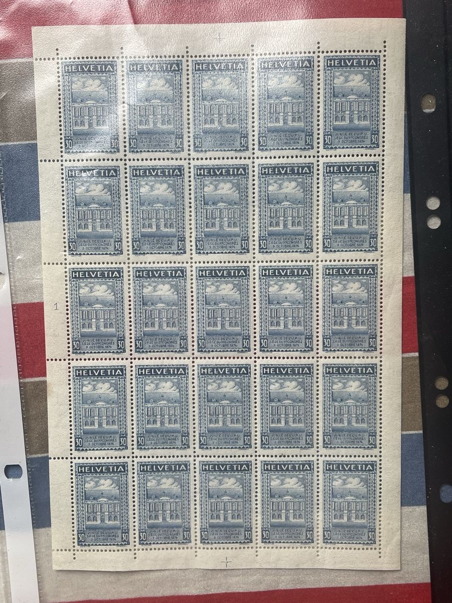Tutti i francobolli: timbres UPU suisse de 1924. – Usato da peseux venduto da laurencephil 6