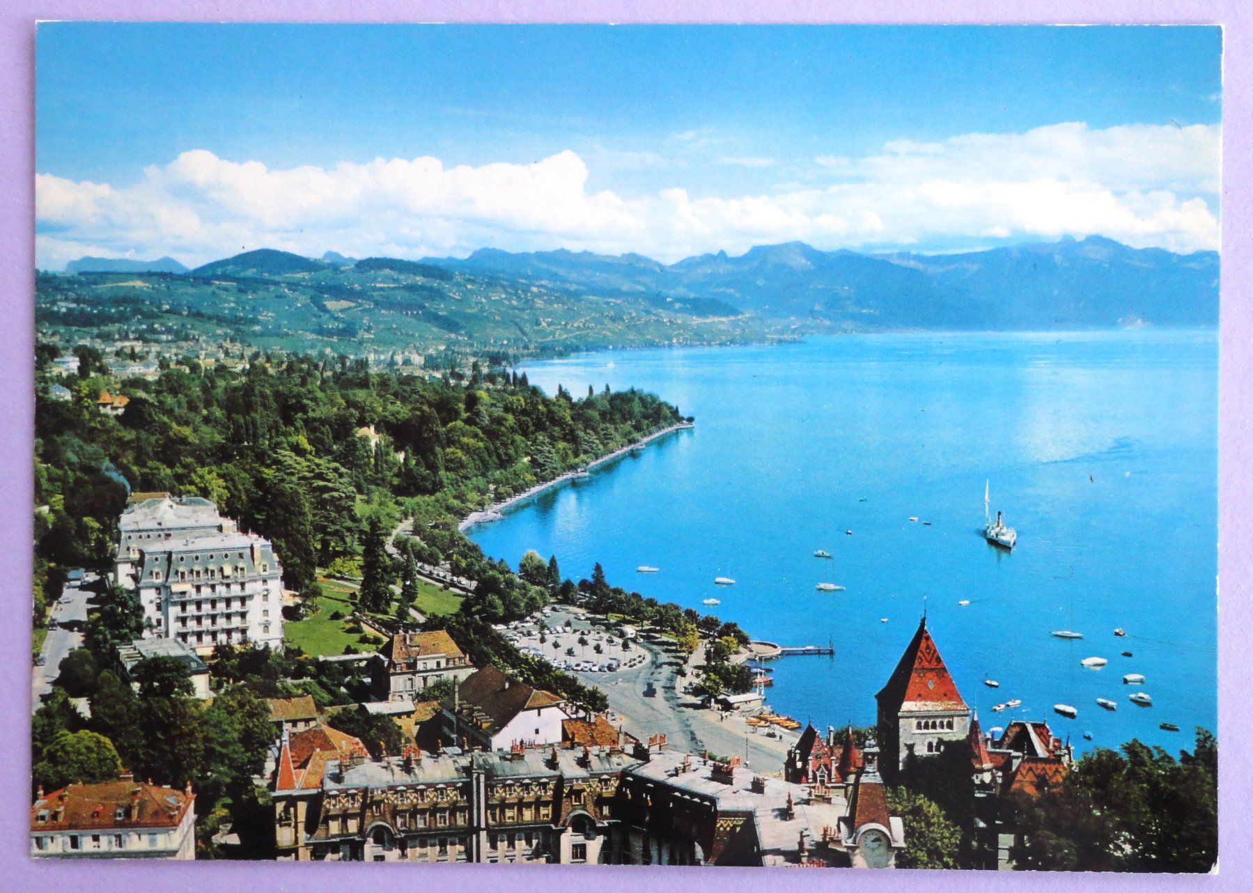 Cartoline postali: Lausanne-Ouchy - Vue aérienne – Usato da Fétigny venduto da Billy2miny