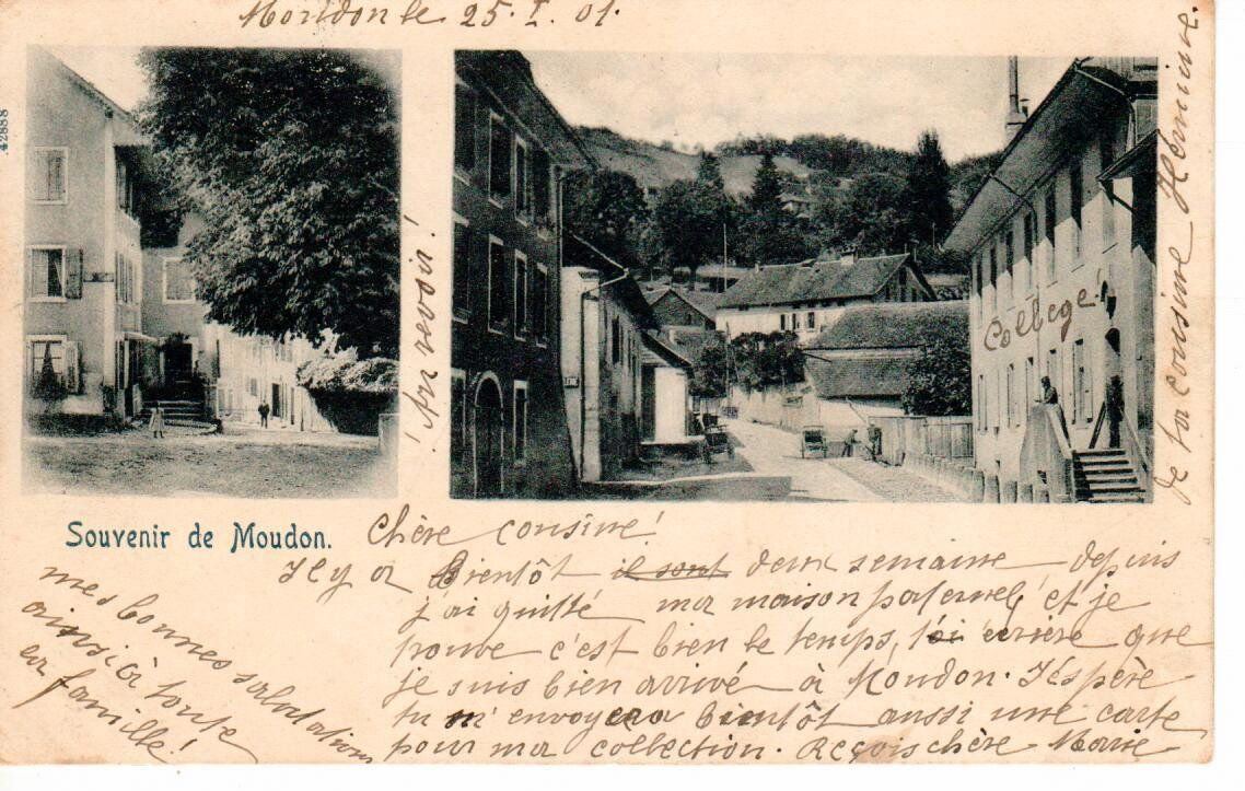 Cartoline postali: Souvenir de Moudon 1902 – Usato da Wolhusen venduto da Curver9