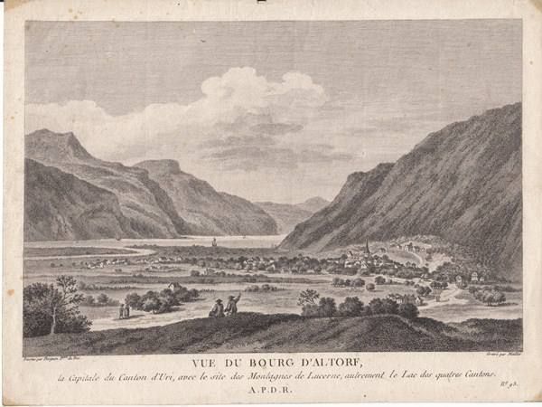 Stiche: ALTDORF, KUPFERSTICH 1788 – Antik aus Grüningen von Kartensammler 1
